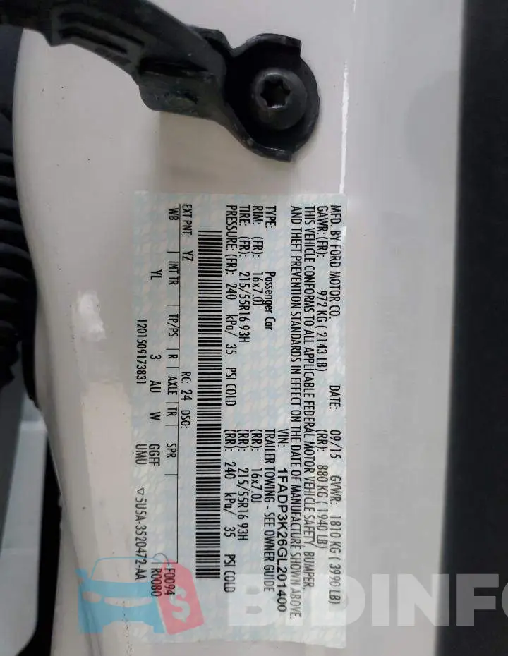 1FADP3K26GL201400 Photo# 12