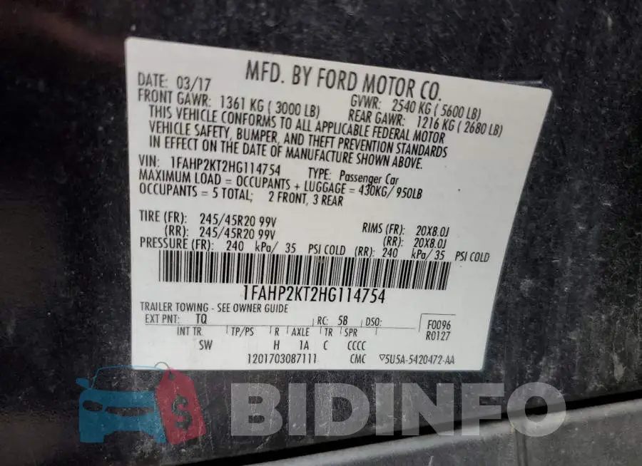 1FAHP2KT2HG114754 Photo# 10