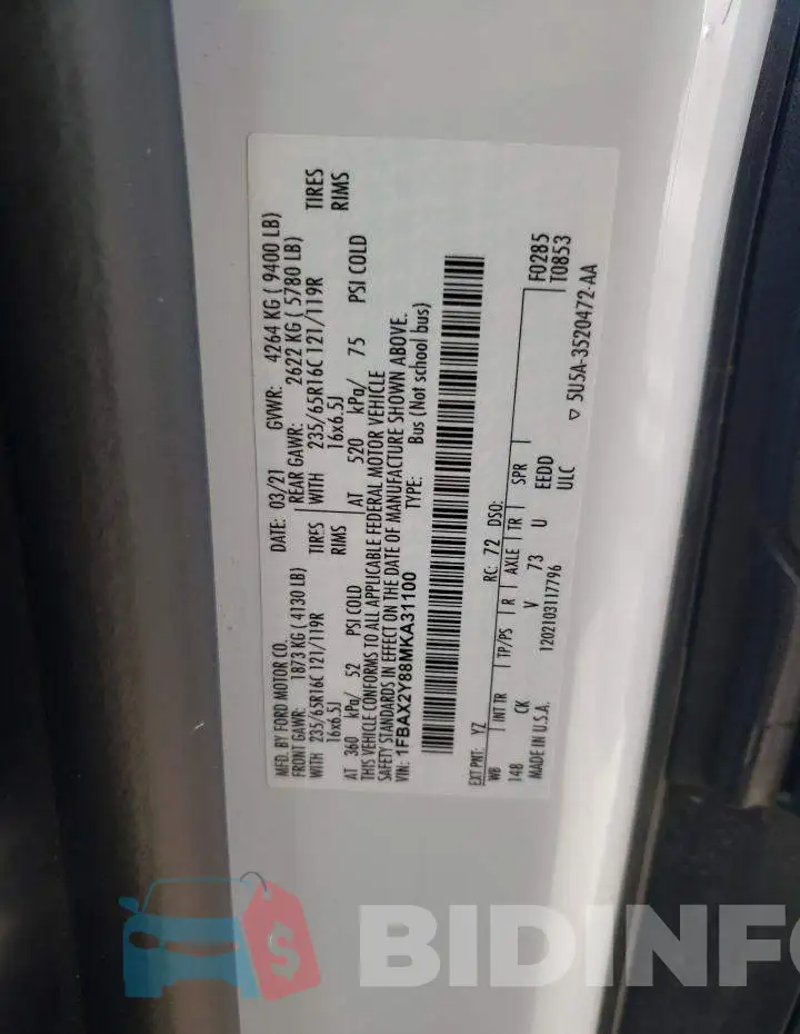 1FBAX2Y88MKA31100 Photo# 13