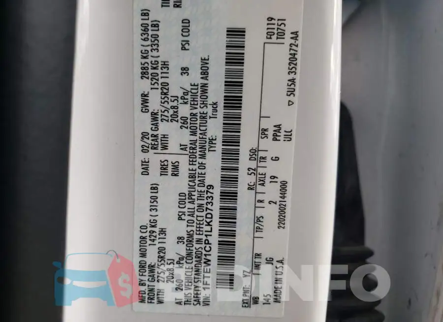 1FTEW1CP1LKD73379 Photo# 13