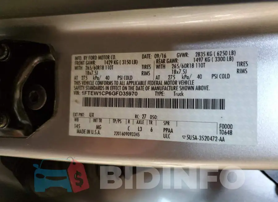 1FTEW1CP6GFD35970 Photo# 12
