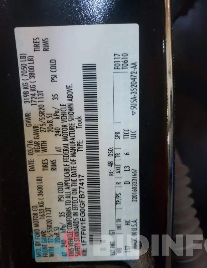 1FTFW1EG0GFB77417 Photo# 13