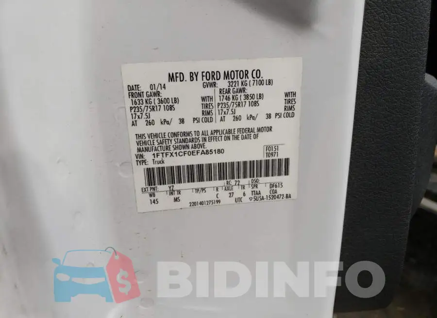 1FTFX1CF0EFA85180 Photo# 12