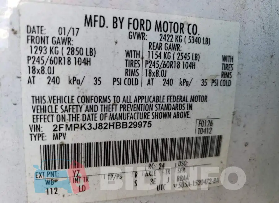 2FMPK3J82HBB29975 Photo# 13