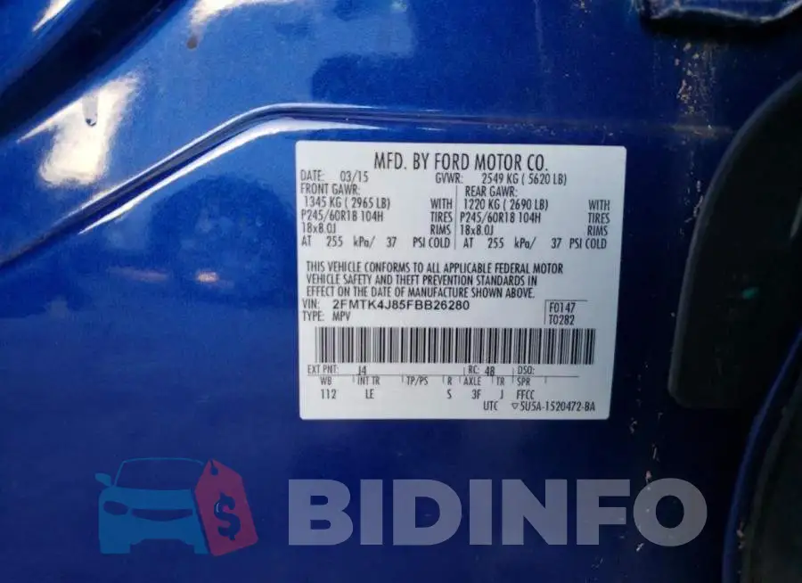 2FMTK4J85FBB26280 Photo# 10
