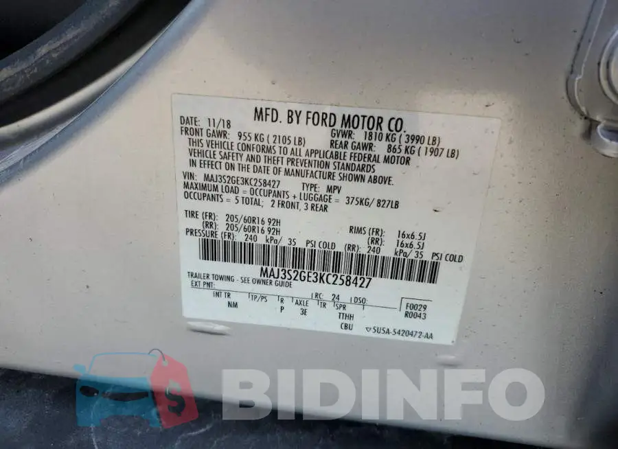 MAJ3S2GE3KC258427 Photo# 12