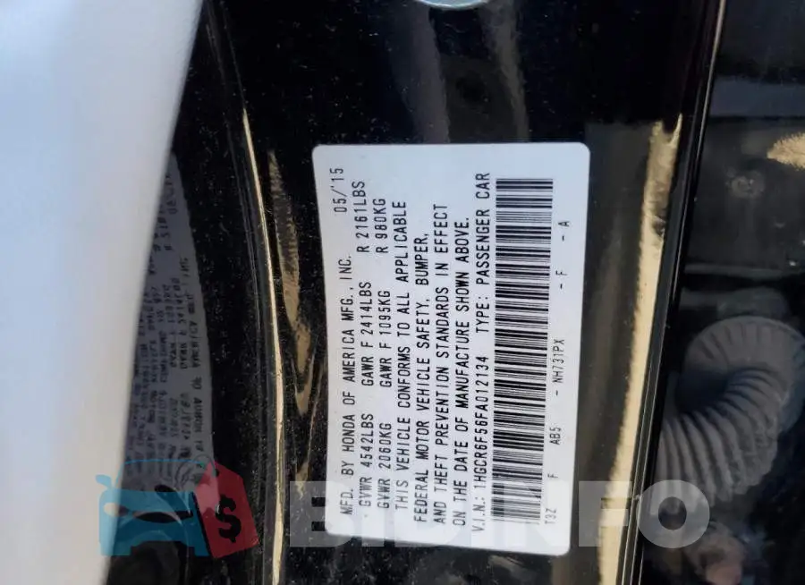 1HGCR6F56FA012134 Photo# 10