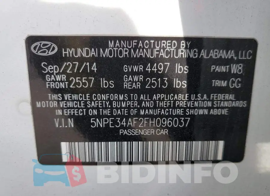 5NPE34AF2FH096037 Photo# 10