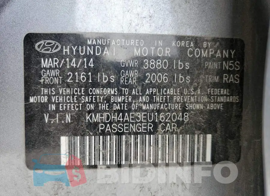 KMHDH4AE3EU162048 Photo# 10