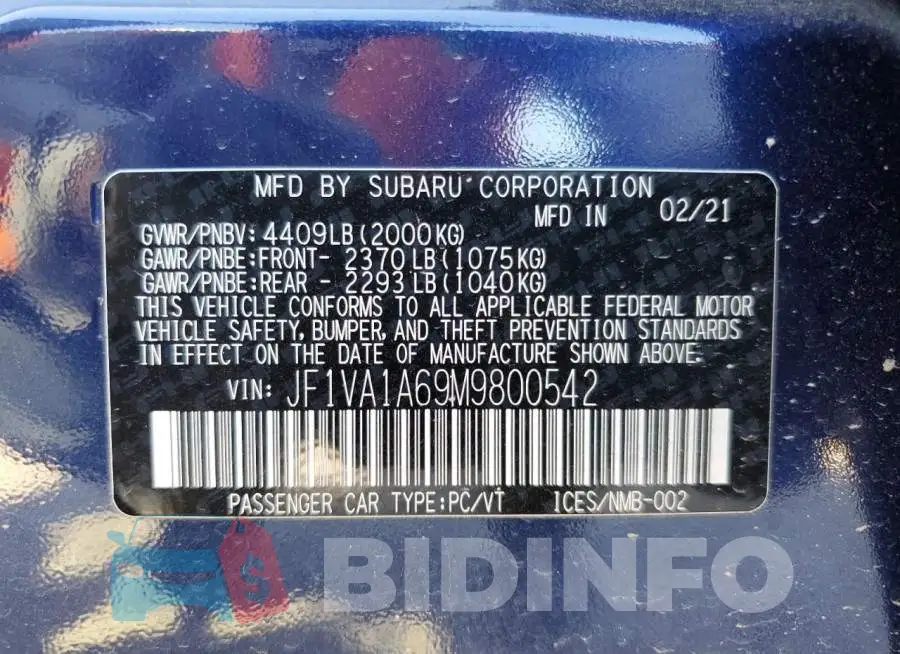 JF1VA1A69M9800542 Photo# 10