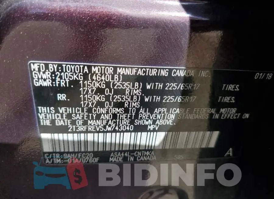 2T3RFREV5JW743040 Photo# 10