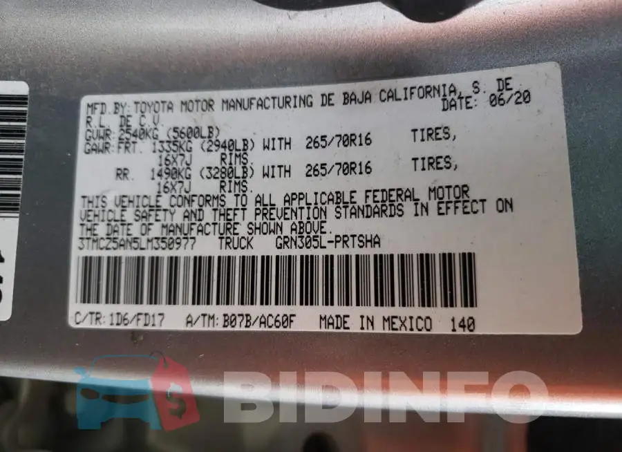 3TMCZ5AN5LM350977 Photo# 12