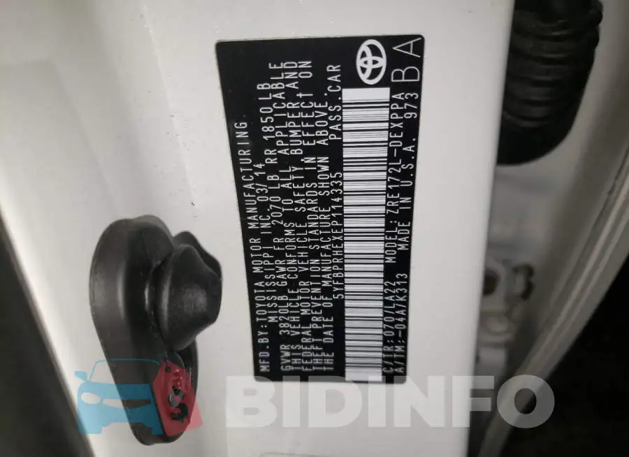 5YFBPRHEXEP114335 Photo# 12