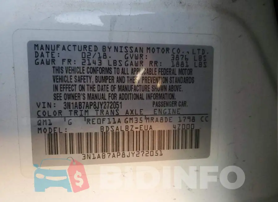 3N1AB7AP8JY272051 Photo# 13