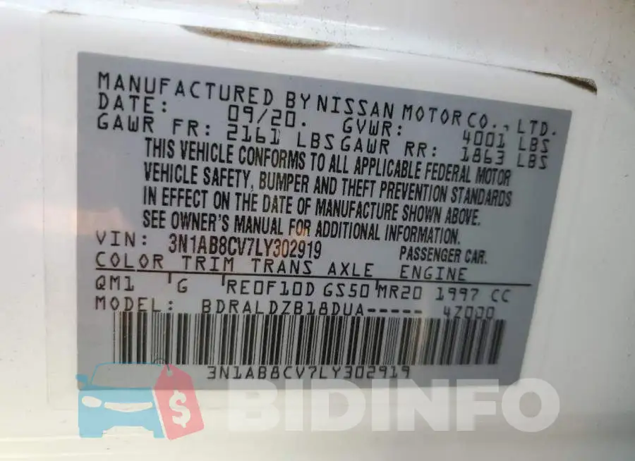 3N1AB8CV7LY302919 Photo# 10