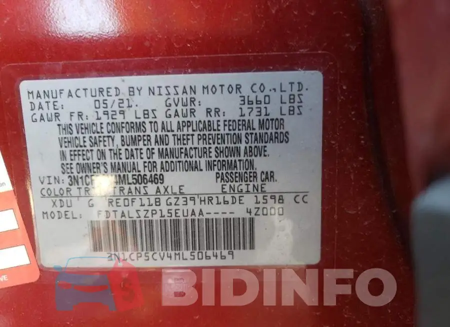 3N1CP5CV4ML506469 Photo# 10
