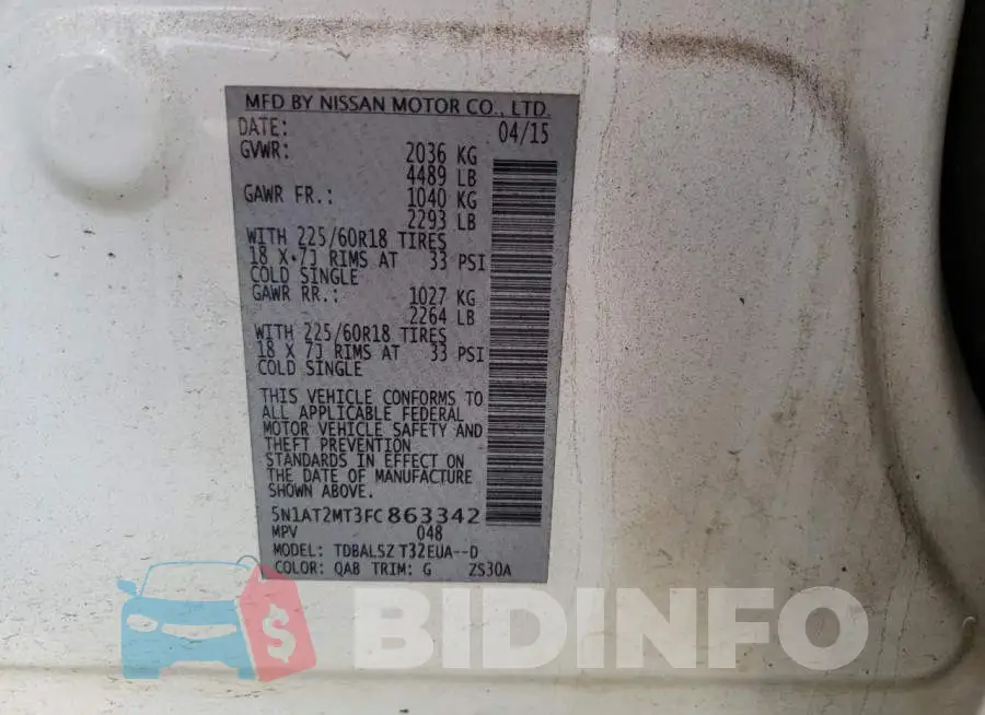 5N1AT2MT3FC863342 Photo# 12