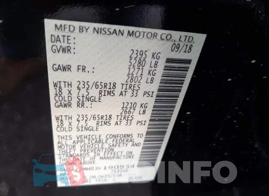 5N1AZ2MH0JN190954 Photo# 10