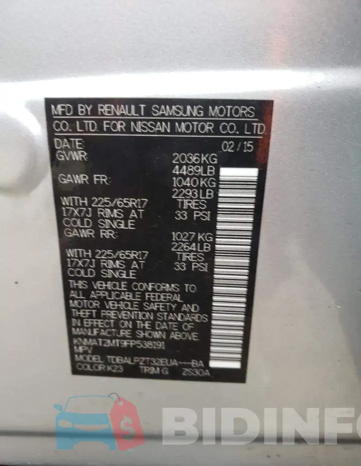 KNMAT2MT9FP538191 Photo# 10