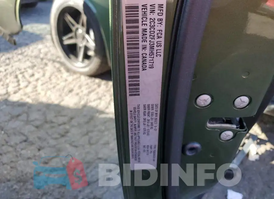2C3CDZFJ3MH571719 Photo# 12