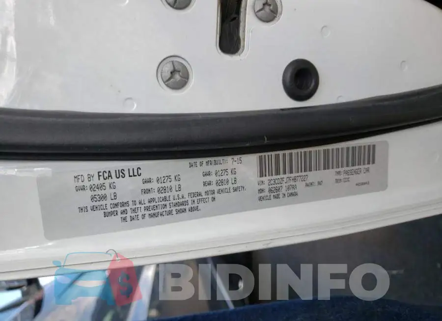 2C3CDZFJ7FH877227 Photo# 10