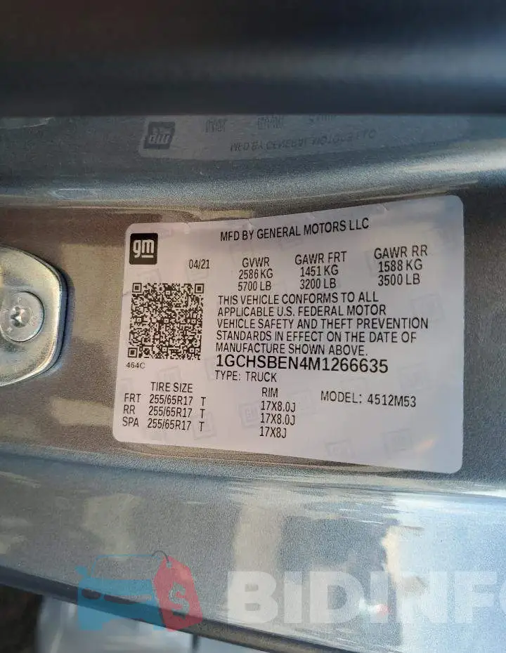 1GCHSBEN4M1266635 Photo# 13