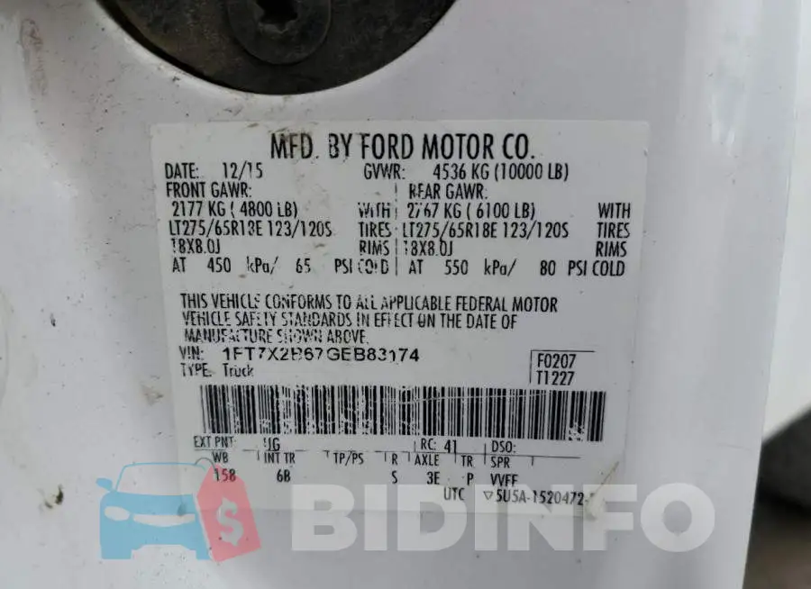 1FT7X2B67GEB83174 Photo# 13
