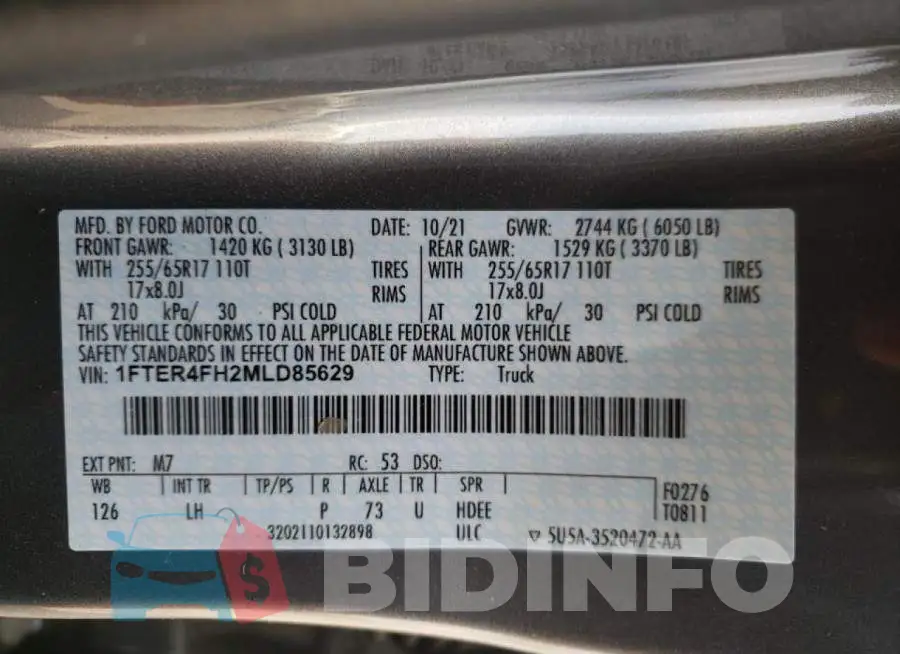 1FTER4FH2MLD85629 Photo# 10