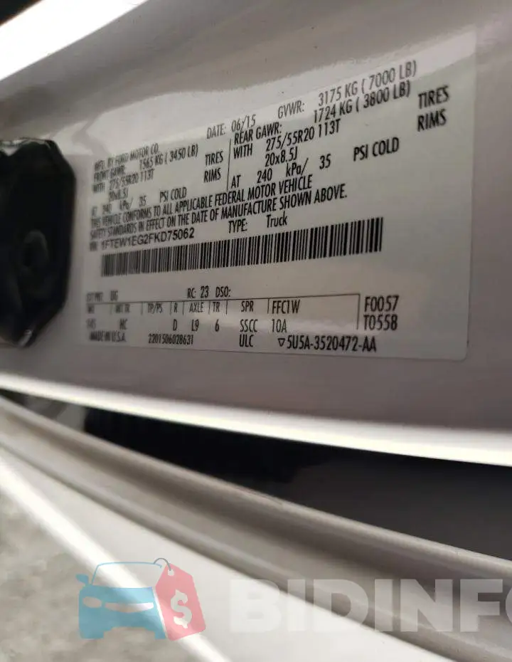 1FTEW1EG2FKD75062 Photo# 10