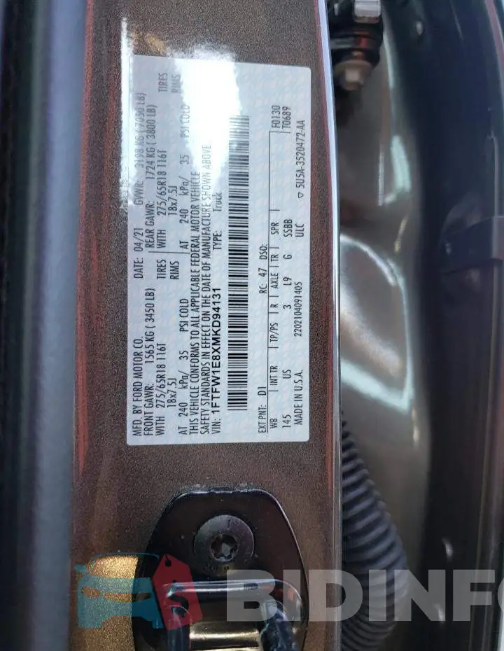 1FTFW1E8XMKD94131 Photo# 10