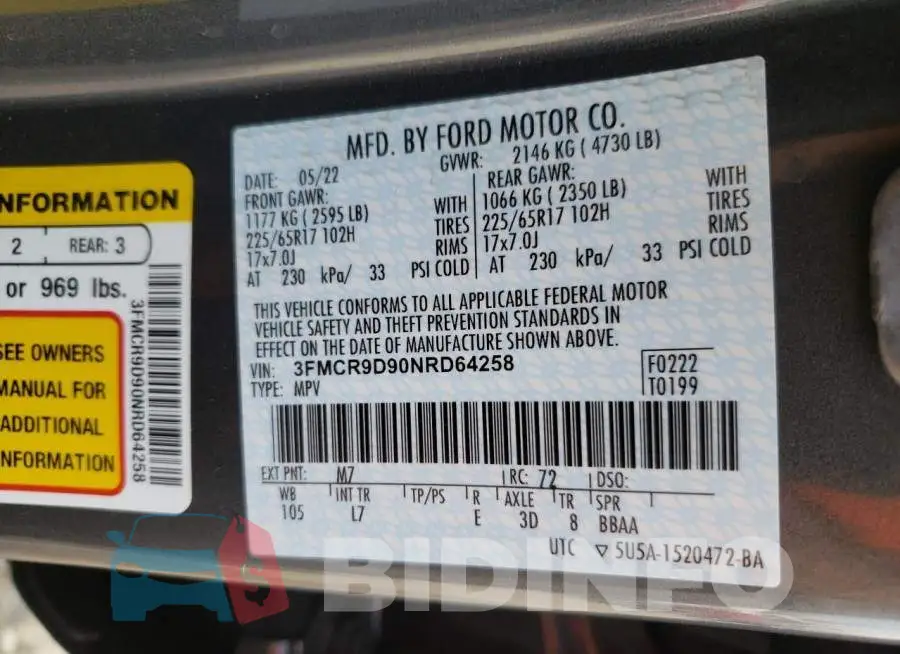 3FMCR9D90NRD64258 Photo# 10