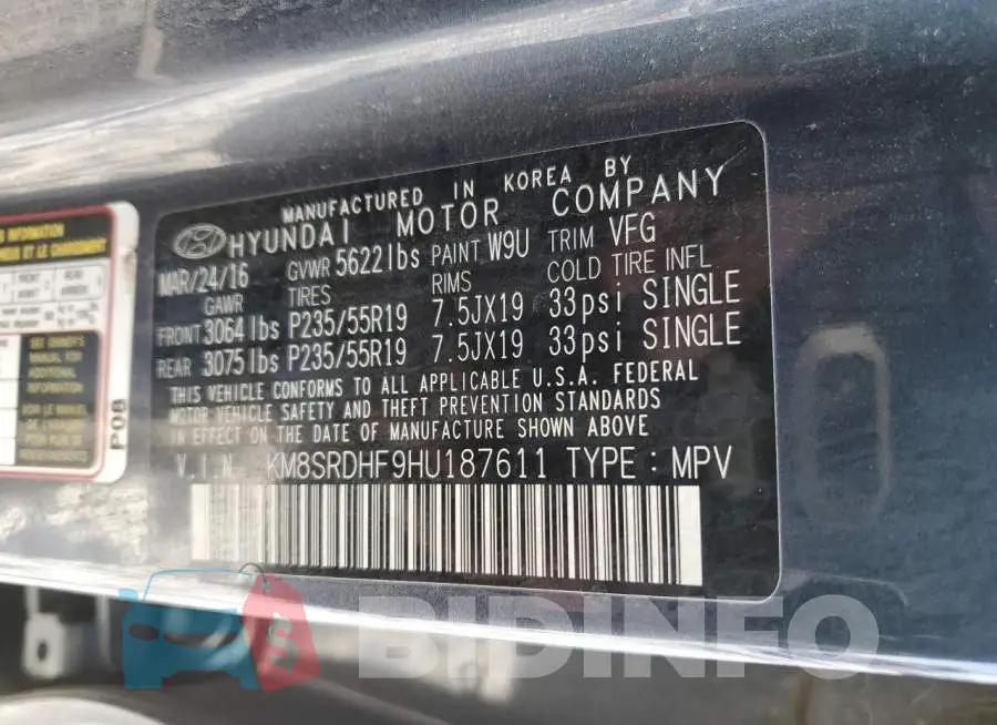 KM8SRDHF9HU187611 Photo# 12