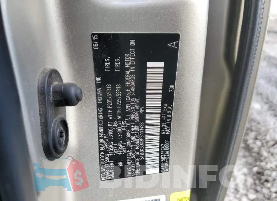 5TDJK3DC3FS111488 Photo# 13