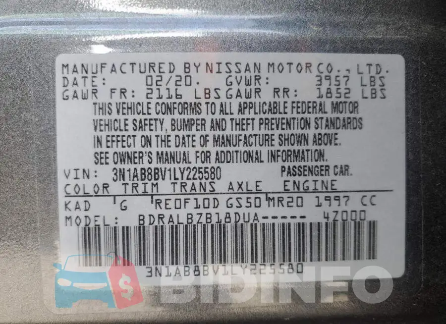3N1AB8BV1LY225580 Photo# 10