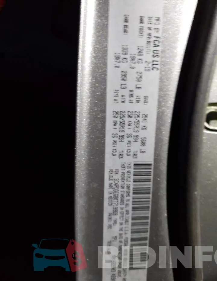 3C4PDDEG8KT719969 Photo# 10