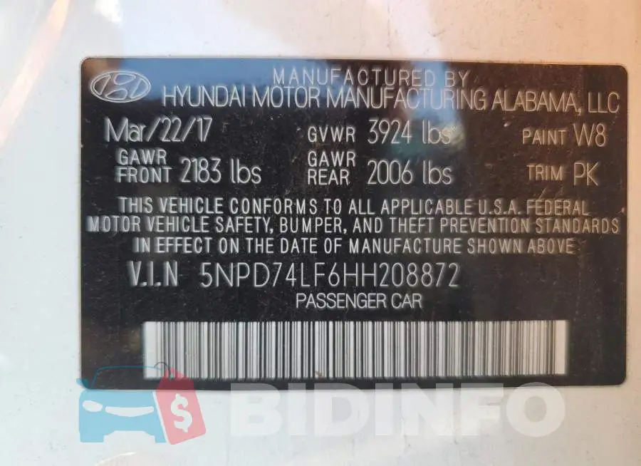 5NPD74LF6HH208872 Photo# 12