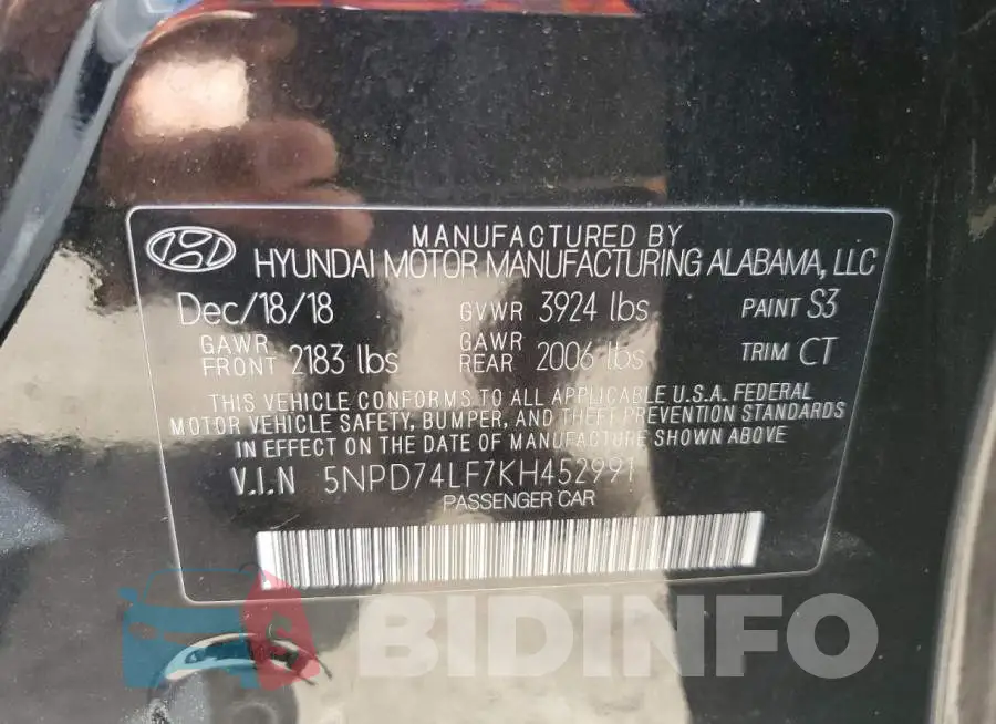 5NPD74LF7KH452991 Photo# 12