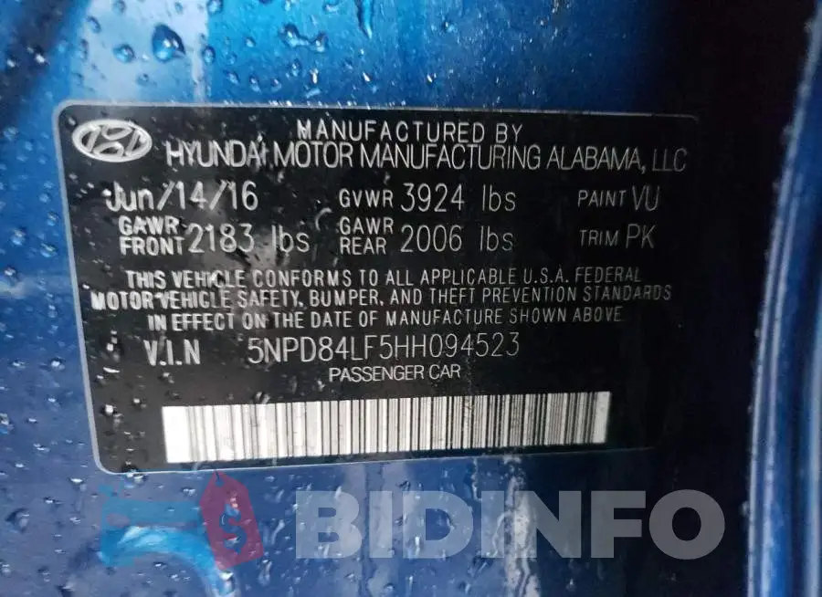 5NPD84LF5HH094523 Photo# 12