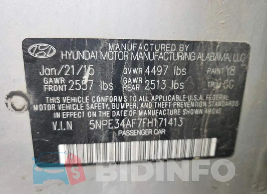 5NPE34AF7FH171413 Photo# 12