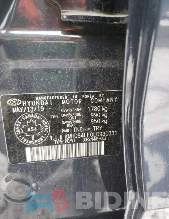 KMHD84LF0LU930331 Photo# 13