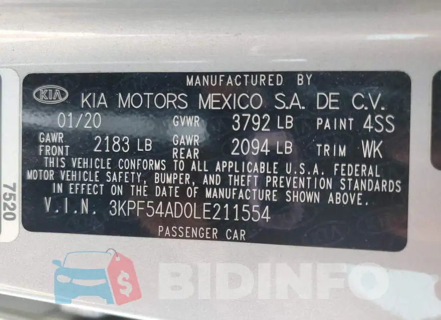 3KPF54AD0LE211554 Photo# 12