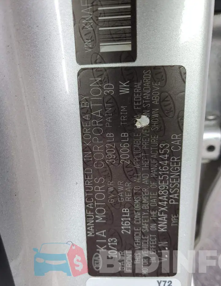 KNAFX4A89E5164453 Photo# 12