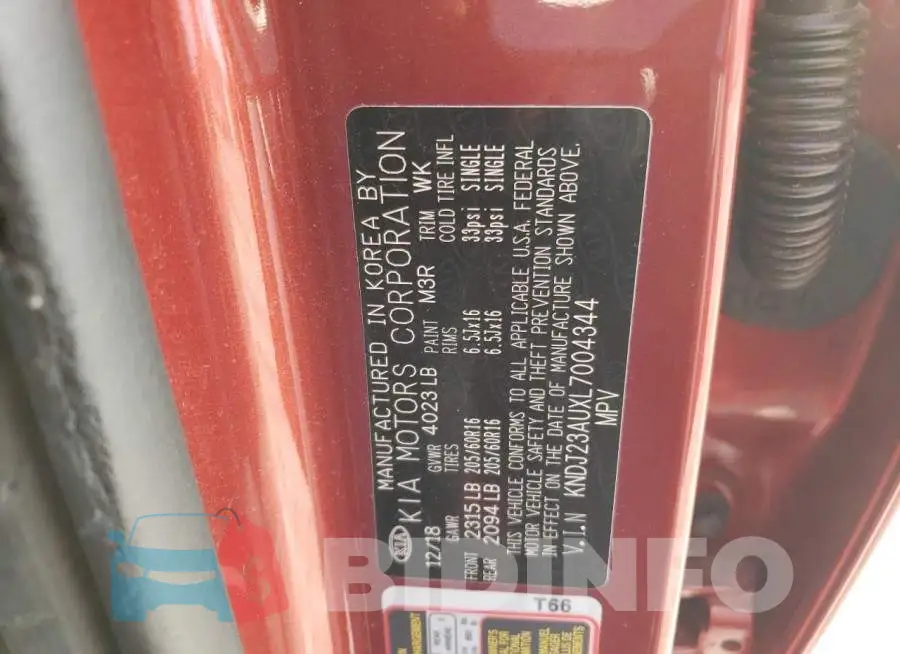 KNDJ23AUXL7004344 Photo# 13