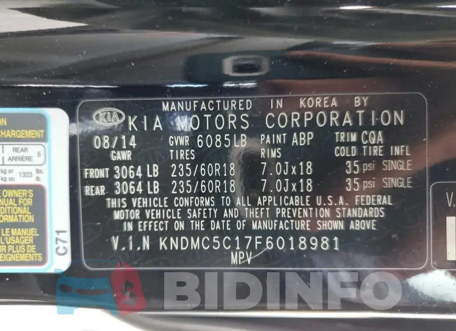 KNDMC5C17F6018981 Photo# 13