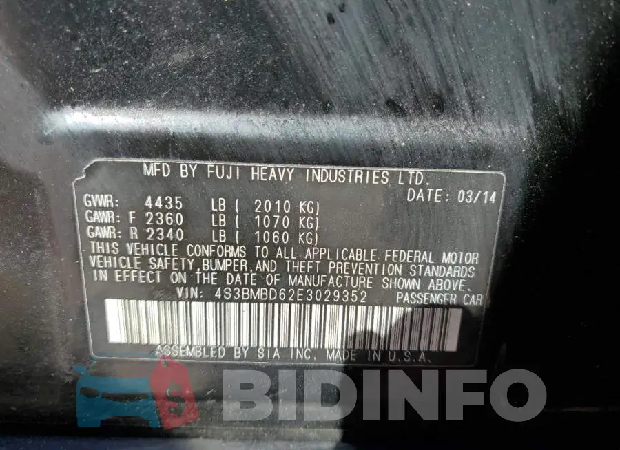 4S3BMBD62E3029352 Photo# 10