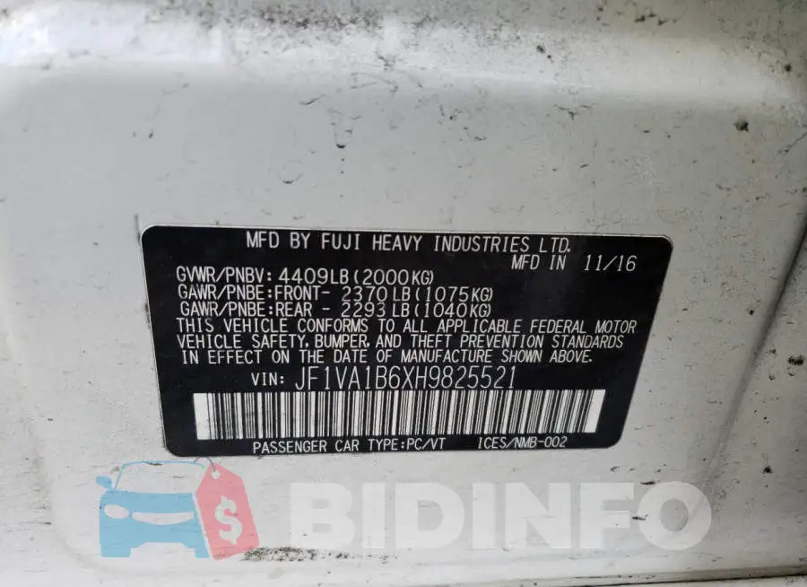 JF1VA1B6XH9825521 Photo# 12