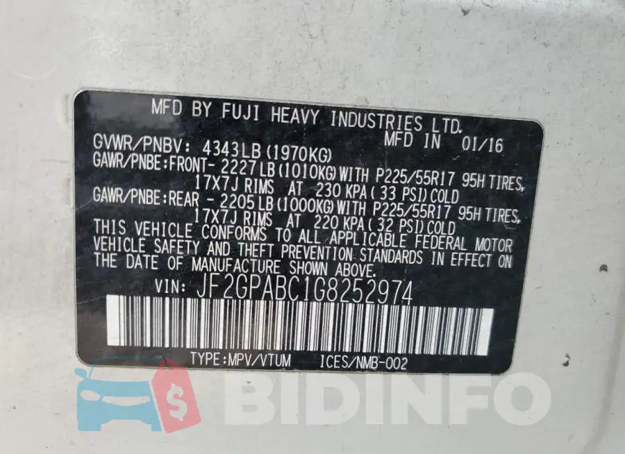 JF2GPABC1G8252974 Photo# 10