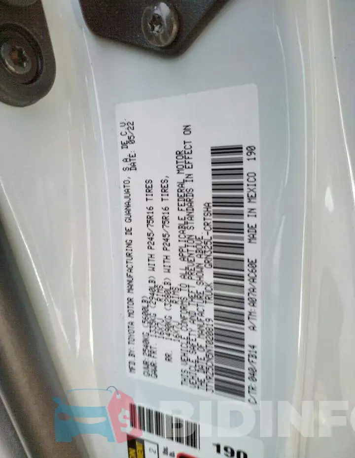 3TYRZ5CN5NT020819 Photo# 10