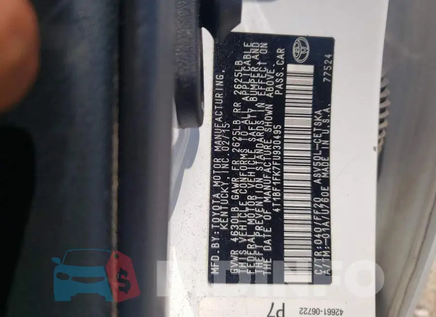 4T1BF1FK7FU930495 Photo# 10