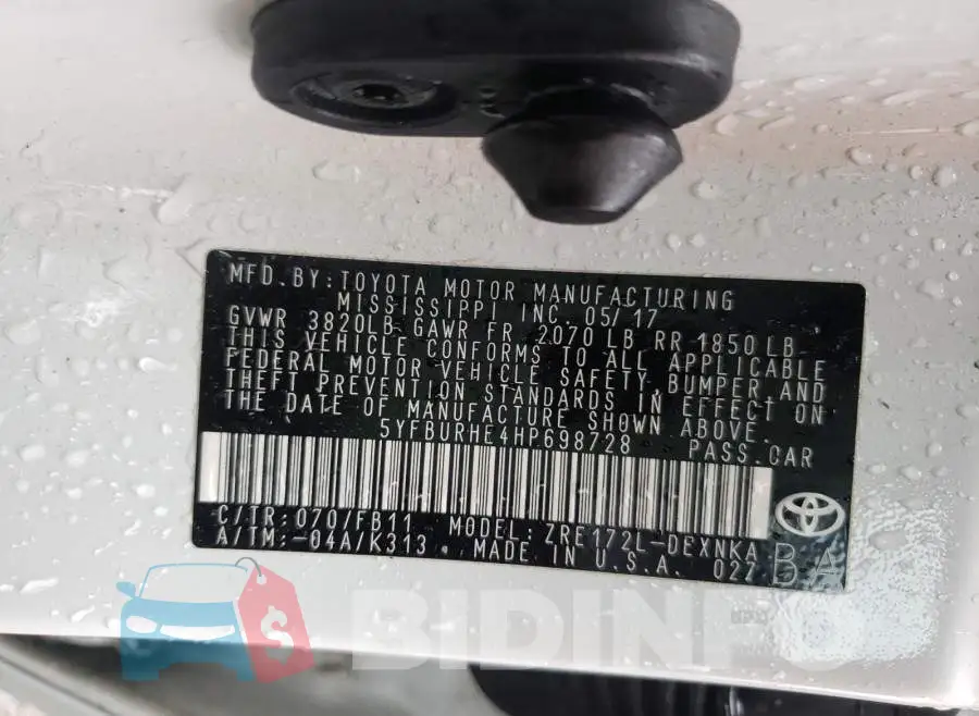 5YFBURHE4HP698728 Photo# 10